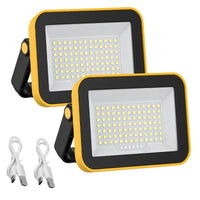 1 x RAW Customer Returns 60W Portable LED Work Light, T-SUNUS Rechargeable LED Work Lights Waterproof 4 Lighting Modes SOS Flash for Construction Site Camping - RRP €20.78