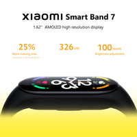 1 x RAW Customer Returns Xiaomi Smart Band 7 Fitness Activity Tracker, 1.62 AMOLED Display, 14 Day Battery Life, SpO2 Tracking Sleep and Heart Rate Monitoring, Stress Monitoring, 120 Training Modes, 5ATM, Mi Fit App, Black - RRP €43.19