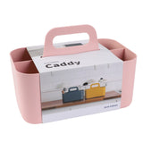 1 x RAW Customer Returns BLUE GINKGO Multipurpose Basket Organizer - Stackable Plastic Basket with Handle Cleaning Basket, Craft Basket, Desk Basket, Art and Makeup Storage Rectangle - Pink - RRP €19.15