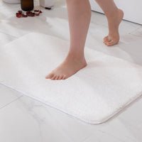 1 x RAW Customer Returns MIULEE Rug Bath Mat Bathroom Rug Bed Mat Non-Slip Bath Mat Bath Mat Absorbent Shower Mat Washable Doormat for Living Room Bedroom Bathroom 50 x 80 cm White - RRP €21.99