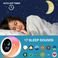 1 x RAW Customer Returns I Code alarm clock for children, children s sleep trainer, children s alarm clock with night light, sleep sound machine, sleep timer - RRP €38.99