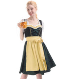 2 x Brand New CR ROLECOS Dirndl women s midi traditional dress women s dirndl mini short set dirndl blouse for Oktoberfest 3-piece dirndl dress green, blouse, apron S - RRP €72.52