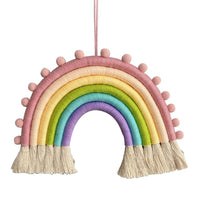 1 x RAW Customer Returns Yaasier Woven Rainbow Wall Hanging for Children s Room Decoration, Macrame Rainbow Handwoven Tapestry Decorate the Handwoven Rainbow Pendant Children s Wall Decoration - RRP €15.12