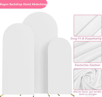 1 x RAW Customer Returns Wedding arch cover, arch backdrop cover set of 3 spandex arch covers 120cm 150cm 180cm , round top backdrop cover for weddings, birthdays, banquets and party decorations. - RRP €36.29