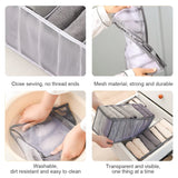 5 x Brand New Pack Wardrobe Clothes Drawer Organizer Foldable Clothes Drawer Organizer Mesh Clothing Storage Boxes for Jeans Sweater Shirts Pullover Pants Leggings T-Shirt Gray - RRP €102.0