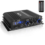 1 x RAW Customer Returns Etlephe 4.1 Channel Mini Audio Amplifier, Bluetooth 5.0 Amplifier, 50Wx4 Active Subwoofer, Hi-Fi Built-in Speaker Amplifier, Audio Reception System for Car or Home - RRP €59.99