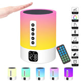 1 x RAW Customer Returns Bluetooth Speaker with Light, Alarm Clock with Light, Touch Dimmable Bedside Lamp, White Noise Machine, RGB Color Changing Portable Speaker Atmosphere Table Lamp Gifts for Girls Kids Boys - RRP €39.99