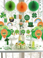 10 x Brand New St. Patricks Day Decoration Door Banner Shamrock Garland Irish Balloons Carnival Door Hanging Banner St. Patrick Decoration Party Accessories - RRP €192.0