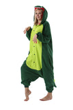 1 x RAW Customer Returns AKAAYUKO Women Men Carnival Costume Pajamas Christmas Animals Onesie Halloween Jumpsuit Pajamas Fancy Dress Jumpsuit Night Dinosaur Green - RRP €27.9