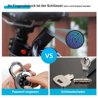 1 x RAW Customer Returns electronic cable lock no app , eLinkSmart bicycle lock fingerprint with fingerprint, 150CM length waterproof keyless cable bike lock, authorized remote unlocking - RRP €38.66