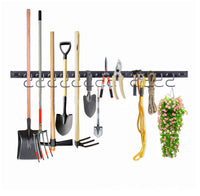 1 x RAW Customer Returns FIAMER 122cm Heavy Duty Adjustable Storage System Garage Storage Garden Tool Organizer Garden Tool Organizer Garage Organizer Black  - RRP €26.77