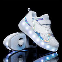 1 x RAW Customer Returns Boy Girl Shoes Children s Shoes with Wheels LED Luminous Shoes Outdoor Sports Shoes Flashing Shoes Skateboard Shoes Sneakers Birthdays, Holidays - RRP €53.44