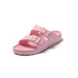 1 x RAW Customer Returns JOMIX mules women s summer bathing shoes with footbed flat colorful non-slip flip flops sea pool beach swimming buckle slippers pink, 40 EU  - RRP €60.0