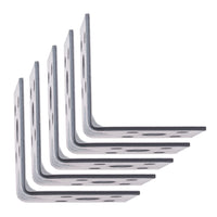 1 x RAW Customer Returns Corner Bracket 90mm Reinforced Angle Connector Heavy Duty Steel L Shaped Fixing 90x90x50x2mm Zinc Finish for Wooden Cabinets Furniture Shelf Bracket Pack of 5  - RRP €12.99