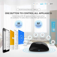 1 x RAW Customer Returns BroadLink - RM4 Pro, IR and HF universal remote control, all-in-one hub, code learning function, WiFi, for smart home and entertainment devices TV, STB, air conditioning, curtain motor compatible with Alexa - RRP €48.54