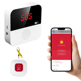 1 x RAW Customer Returns Chatthen Lifesaver for the Elderly, Tuya WIFI Button, Home Alarm, 1 Receiver and 1 SOS Button Supports 2.4GHz Wi-Fi only Suitable for the Elderly, Sick, Disabled, Children - RRP €39.34