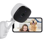 1 x RAW Customer Returns AMOROM Indoor Surveillance Camera 1080P WiFi Camera Surveillance, with Night Vision, 2-Way Audio, Motion Detection, Voice Control, Works with Alexa Google Assistant, 2.4G WiFi, 2 Pack - RRP €35.78