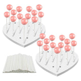 1 x RAW Customer Returns FYting 2 Pieces Lollipop Holders, Acrylic Cake Pop Sticks with 100 Cake Pops, Perfect for Weddings, Birthdays, Dessert Tables, Baby Showers, Halloween, Christmas - RRP €22.8