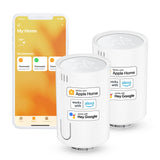 1 x RAW Customer Returns meross 2 pcs Smart Radiator Thermostat Compatible with HomeKit, Wi-Fi Heating Thermostat Compatible with Siri, Alexa and Google Assistant, Remote Control, Requires a Hub - RRP €43.92