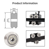 1 x RAW Customer Returns IMETRX V-slot rollers 3D printer wheel stainless steel for Creality Ender 3 3D printer series 13 pieces pack  - RRP €24.19