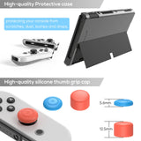 1 x RAW Customer Returns FYOUNG Accessories Bundle Compatible with Nintendo Switch OLED Model with Carrying Case and Protective Case Portable Bag for Switch OLED Case Screen Protector Joystick Caps - White - RRP €21.99