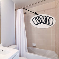 1 x Brand New Shower Curtain Hooks, 24 Pcs Shower Curtain Rings C Shape Plastic Curtain Hanging Rings Hook Hanger for Shower Window Rod Bathroom Bedroom Outdoor Black - RRP €20.4