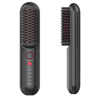 1 x RAW Customer Returns Hair straightener brush, straightening brush cordless, mini straightening brush, quick heating, charging, 140-200 4 temperature settings, portable hair straightener brush for traveling for straightening fine hair - RRP €79.99