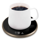 1 x RAW Customer Returns Coffee Cup Heater, Electric Intelligent Drink Cup Warmer with Touch Tech LED Backlight, Coffee Mug, Milk Cup Warmer with Two Temperature Settings - RRP €18.14