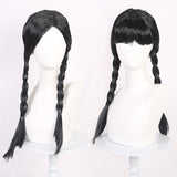 3 x Brand New Metaparty Wednesday Wig Long Black Double Braided Pigtail Wig Wednesday Wig Children Women s Wig Gifts for Daily Carnival Party Cosplay - RRP €30.21