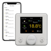 1 x RAW Customer Returns EZAIoT Thermostat Smart WiFi for gas boiler room heating temperature control 220V 3A , weather and humidity, programmable, multilingual, Alexa and Google Assistant voice control - RRP €56.83