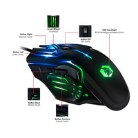 1 x RAW Customer Returns EMPIRE GAMING - Pack 3 in 1 MK800 - Gaming keyboard QWERTZ German RGB 105 keys 19 anti-ghosting keys -Ergonomic RGB gamer mouse 2400 DPI -Mousepad -PC PS4 PS5 Xbox One Series Mac - RRP €33.99