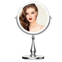 1 x RAW Customer Returns WIZCHARK 9 Large Lighted Makeup Mirror, 1X 10X Magnifying Mirror with 3 Colors Dimmable Lighting, 60 LED Lights, 360 Rotation Double-Sided Standing Desk Mirror - RRP €45.37