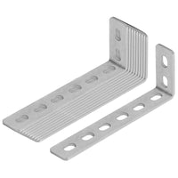 1 x RAW Customer Returns Pack of 10 adjustable mounting brackets with 8 long holes, 155 x 56 x 24 mm L-shaped angle connectors, 90 degree adjustable angle metal angle brackets heavy-duty angle, thickness 2.7 mm - RRP €23.28