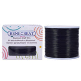 1 x RAW Customer Returns BENECREAT 20 Gauge 0.8mm Aluminum Wire 770FT 235m Anodized Jewelry Craft Making Beading Floral Colored Aluminum Craft Wire - Black - RRP €19.46