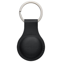 1 x RAW Customer Returns LUXIMAL AirTag case with key ring, PU leather Airtag pendant, all-round protection Air Tag against scratches, magnetic closed case compatible with Apple AirTag black - RRP €10.99