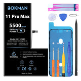 1 x RAW Customer Returns Bokman for iPhone 11 Pro Max Battery Replacement, High Capacity Li-ion Polymer Battery 5500mAh with Tool Kits - RRP €29.5