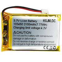 1 x RAW Customer Returns DC 3.7V 2100mAh 103450 Li-ion Lithium Ion Polymer Battery Replacement for PS4 Controller CUH-ZCT1 Series 65292 DIY 3.7-5v electronic products, LED light, Bluetooth speaker - RRP €19.16