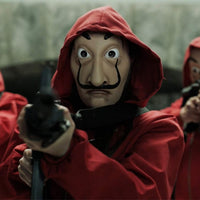 1 x RAW Customer Returns Entire Money Heist Costume Complete set series Money Heist Red combination with hood 170-180cm original Dali mask Burglar OriginalCup  - RRP €29.5