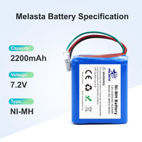 1 x RAW Customer Returns MELASTA 7.2V 2200mAh NiMH battery compatible with iRobot Braava 380T, Braava 380, Braava 390T Mint Plus 5200, 5200C Vacuum Cleaner Home Cleaner Home Robot - RRP €20.16