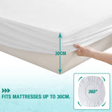 1 x RAW Customer Returns Bedecor- Tencel Mattress Protector 135x190 200cm, Mattress Cover, Waterproof and Breathable, Antibacterial, Hypoallergenic - RRP €22.99