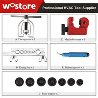 1 x RAW Customer Returns Wostore Double Flaring Tool Set for Copper Pipes, Tube Cutter - RRP €26.04