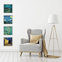 1 x RAW Customer Returns D M ART Modern Paintings Vincent Van Gogh 4 pcs 30x30 CM each Print on canvas Canvas Classic Art Furnishings Furnishings for kitchen, bedroom, living room, lounge, bar, office, restaurant - RRP €47.88