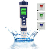 1 x RAW Customer Returns OPSLEA 5 in 1 TDS EC PH Salinity Temperature Meter Digital Water Quality Monitor Tester Digital PH Meter for Pools, Drinking Water, Aquariums - RRP €39.99