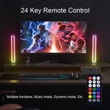 1 x RAW Customer Returns MIWATT Metal Aluminum Housing, TV Backlight, Gaming Lamp Works RGB Ambient Smart Sync with Music and APP Control for Gaming, Decoration, PC, TV, Room Decoration Black  - RRP €27.22