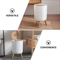 2 x Brand New Cabilock Trash can 1Pc -Lid Room Supplies Bathroom Tall Living Kitchens Press Kitchen Bathroom Can Garbage Container High-footed Narrow for Press Offices Trash can - RRP €104.68