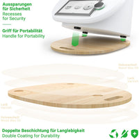 1 x RAW Customer Returns Siegvoll sliding board for Thermomix TM6 TM5 made of wood, glider effortless moving rolling board, accessories for Thermomix TM6 TM5 - RRP €39.34