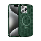 1 x RAW Customer Returns Rdyi6ba8 Case Heat Dissipation for iPhone 15 Pro Max, Compatible with Wireless Charging, Cell Phone Case with Invisible Stand Heat Dissipation PC Protective Case for iPhone 15 Pro Max Green  - RRP €21.6