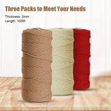 10 x Brand New Macrame Yarn Cotton Yarn Cord Set, EUBSWA 3mmx100m DIY Macrame Cord for Macrame Wall Hanging Flower Basket Curtain and Various Crafts - RRP €177.0