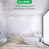 1 x RAW Customer Returns ALUSSO LED recessed spotlight 230V 68mm dimmable, 4W spot ultra flat 310LM, IP44 bathroom recessed lights, warm white 3000K neutral white 4000K cold white 6500K ceiling spots for bathroom living room, set of 6 - RRP €32.22