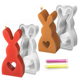 1 x Brand New Pack of 2 Easter bunny silicone moulds, Easter rabbit silicone molds, plaster casting moulds, Easter bunny baking moulds, Easter bunny silicone molds, 3D Easter bunny silicone moulds - RRP €16.8